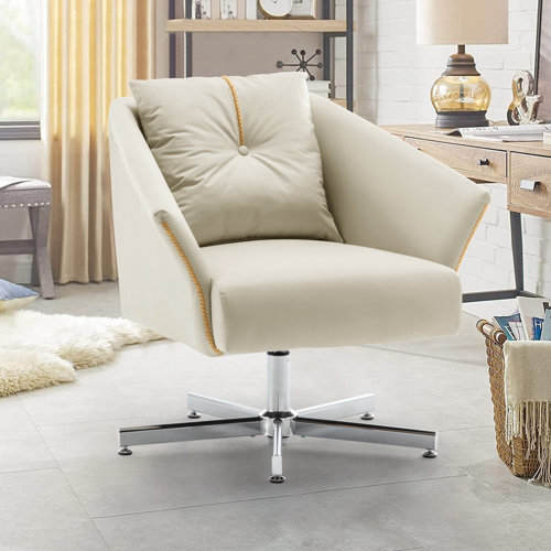 Latitude Run® Faux Leather Swivel Accent Chairs Wayfair